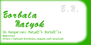 borbala matyok business card